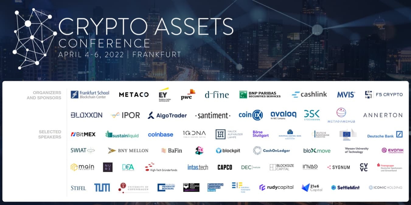 Crypto Assets Conference 2022| 4. April &#8211; 6. April 2022 | Frankfurt School of Finance &#038; Management