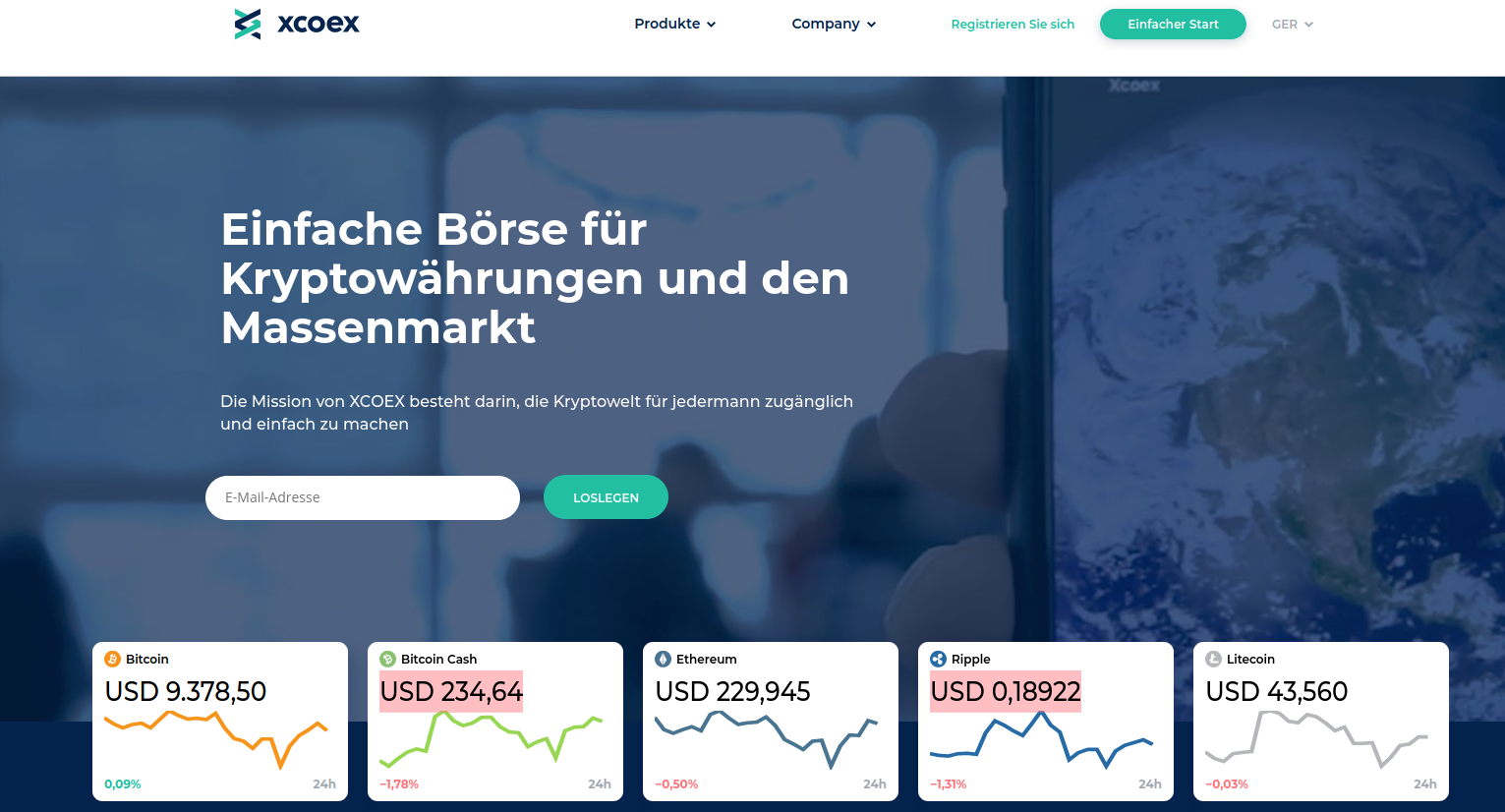 XCOEX Startseite