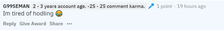 Feedback von Reddit-Nutzern.