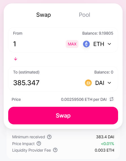 Der Token-Swap.