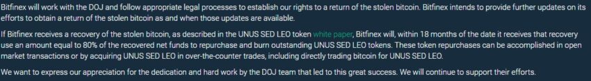 Bitfinex Hack Mitteilung