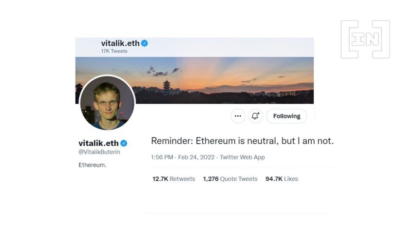 Vitalik Buterin kritisiert Putin: “Verbrechen gegen das russische und ukrainische Volk”