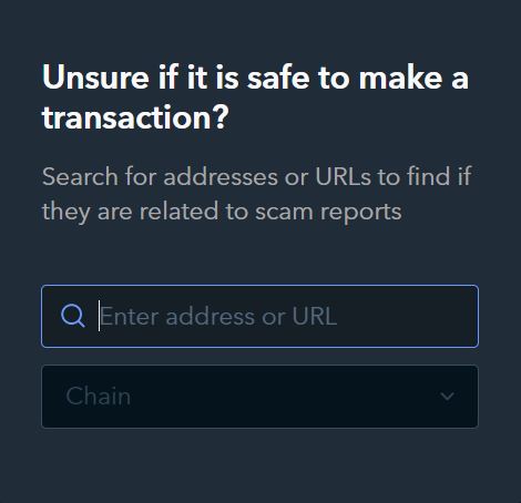 Chainabuse
Binance, Solana und OpenSea Unterstützung