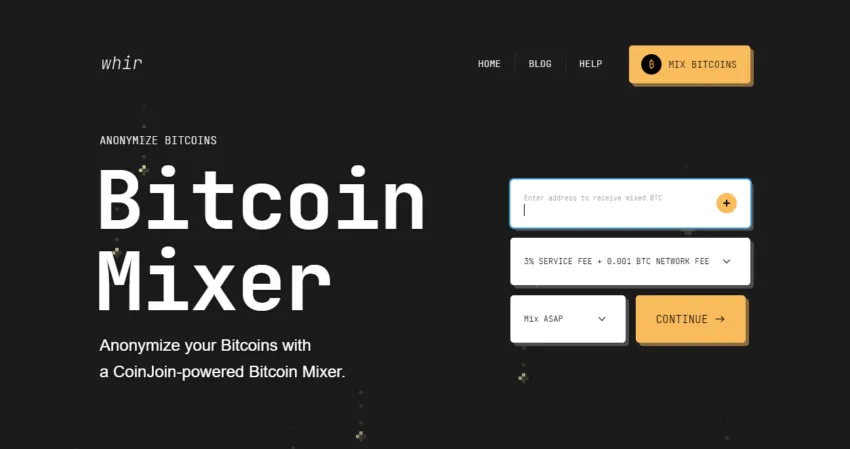 Whir Bitcoin Mixer