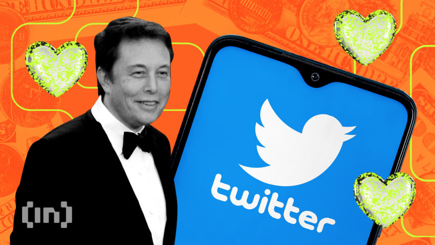 Twitter-Logo und Elon Musk