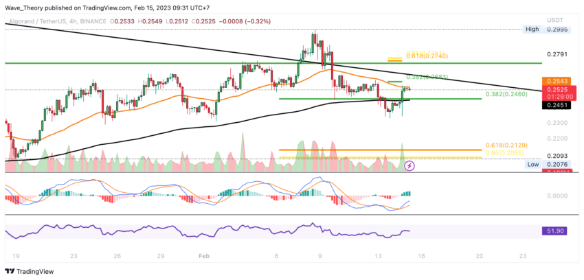 Algorand Preis Chart von Tradingview