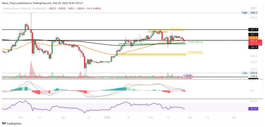 BNB Preis Chart von Tradingview