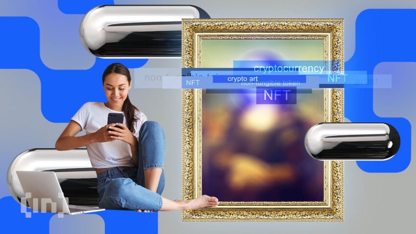 Frau mit Handy und Spiegel