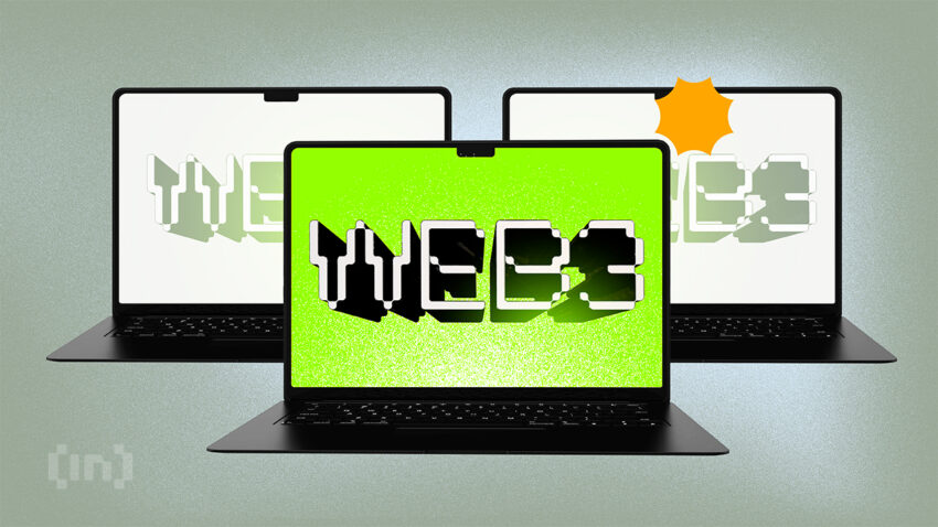 Web3 auf Laptop Bildschirm