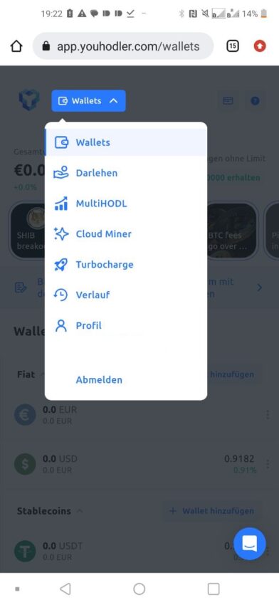 Screenshot von Youhodler