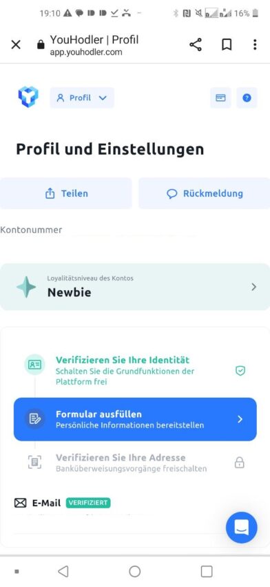 Screenshot von Youhodler