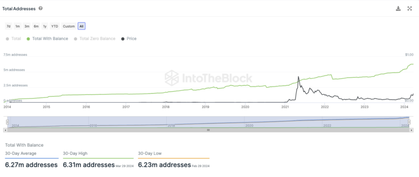 Dogecoin InToTheBlock On-Chain Analyse
