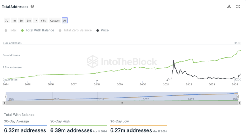 Dogecoin InToTheBlock On-Chain Analyse