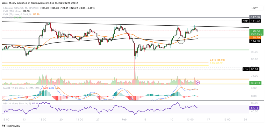 Litecoin Preis Chart von Tradingview