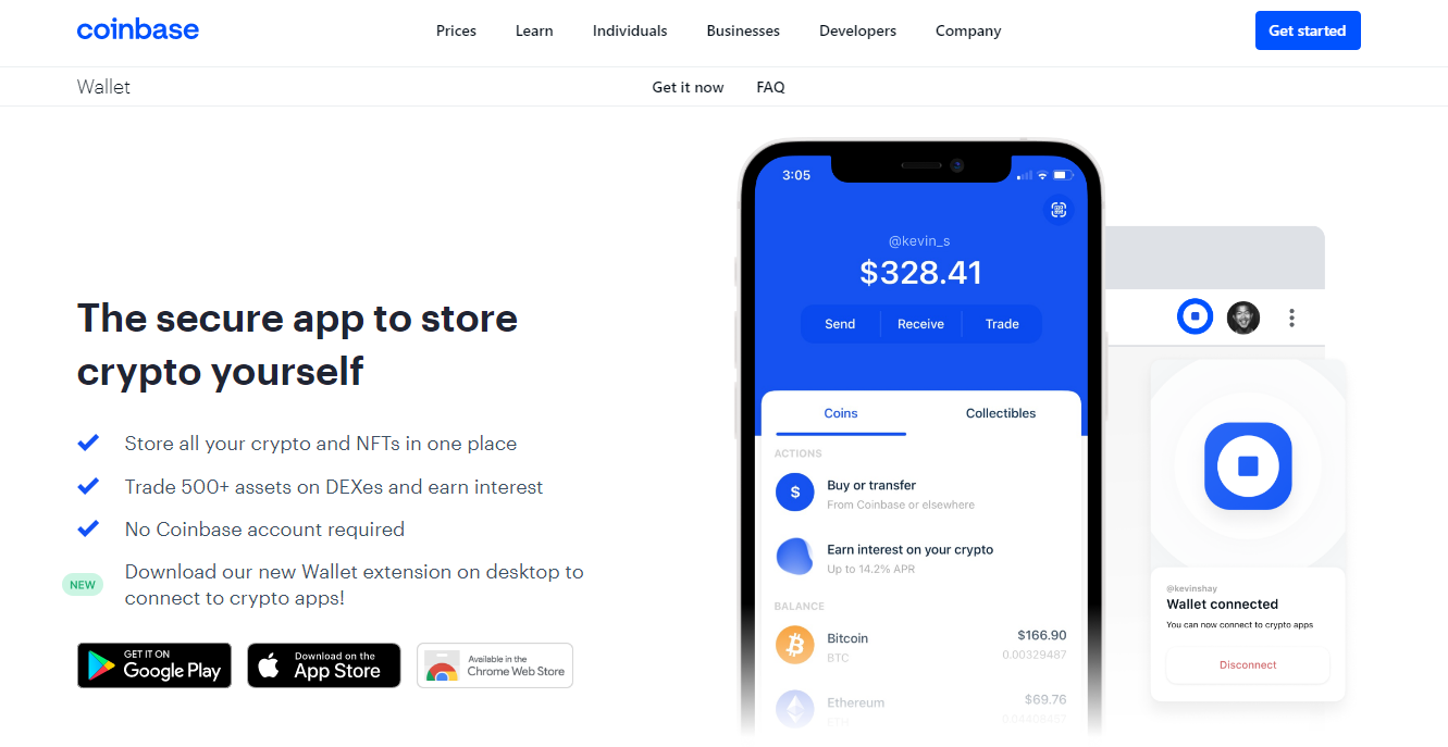 Coinbase Wallets, ein Defi-Tool