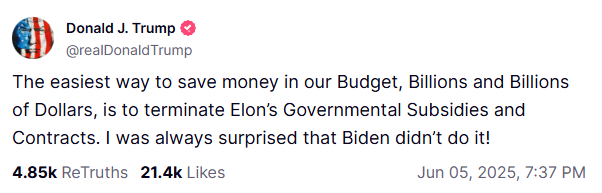 US-Präsident auf Truth Social