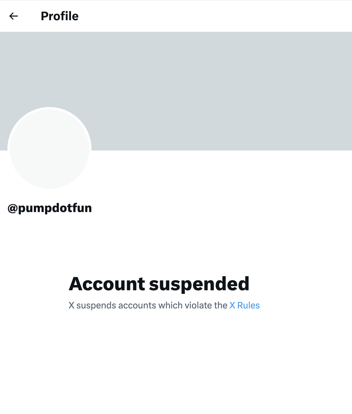 Pump.funs gesperrtes X-Konto